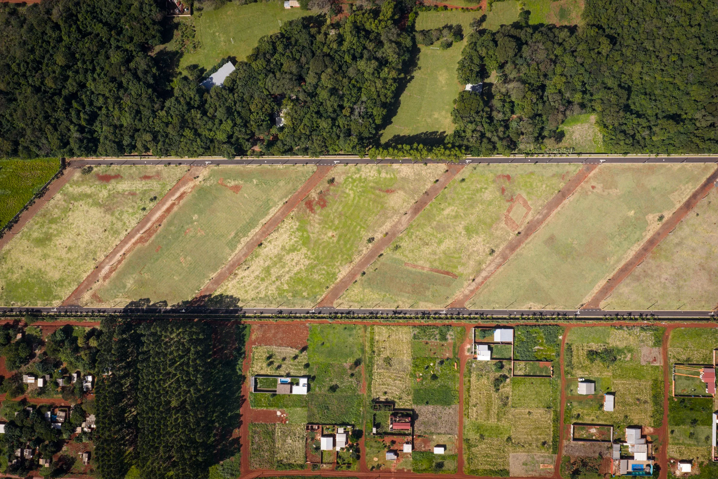 Lotes del proyecto Bella Vida vistos desde el aire